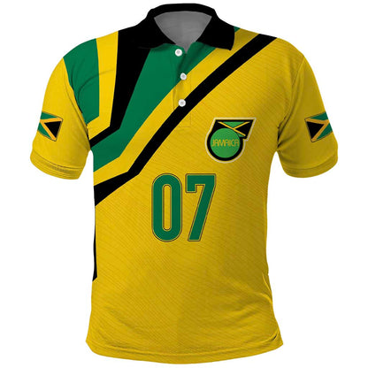 Personalised Jamaica Football Polo Shirt Reggae Boyz Retro WC 1998 Inspired