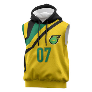 Personalised Jamaica Football Sleeveless Hoodie Reggae Boyz Retro WC 1998 Inspired - African Pride