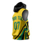 Personalised Jamaica Football Sleeveless Hoodie Reggae Boyz Retro WC 1998 Inspired - African Pride