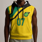 Personalised Jamaica Football Sleeveless Hoodie Reggae Boyz Retro WC 1998 Inspired - African Pride