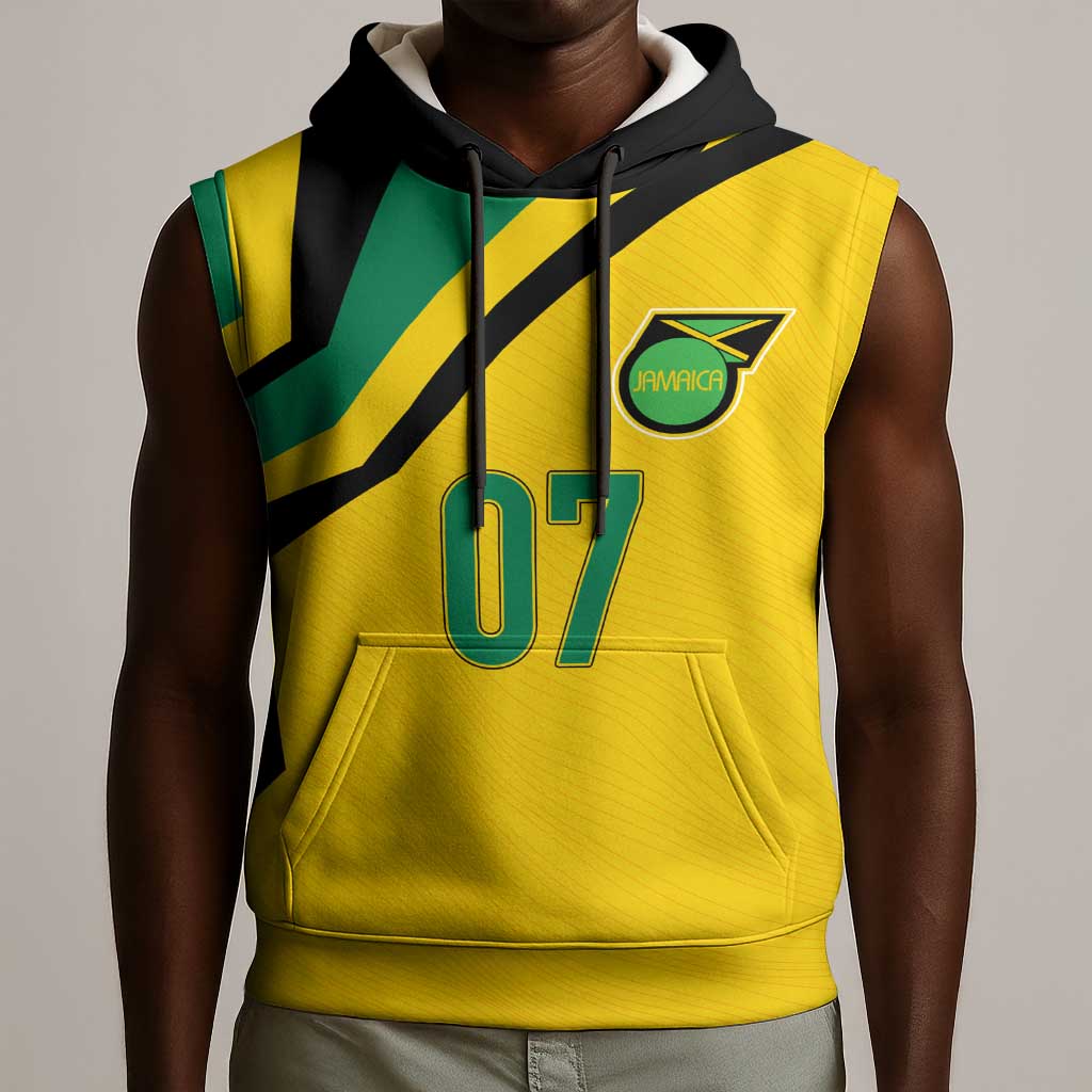 Personalised Jamaica Football Sleeveless Hoodie Reggae Boyz Retro WC 1998 Inspired - African Pride