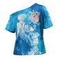 Afro Erzulie Dantor Veve Cross Shoulder Shirt Mother Goddess