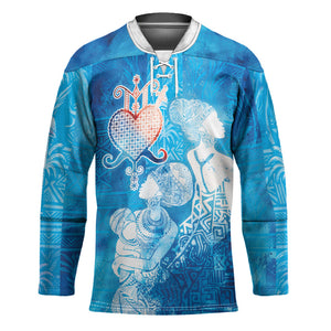 Afro Erzulie Dantor Veve Hockey Jersey Mother Goddess