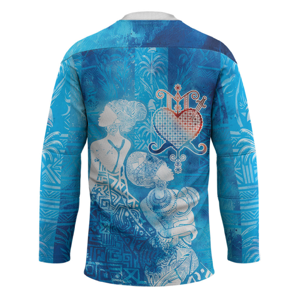 Afro Erzulie Dantor Veve Hockey Jersey Mother Goddess