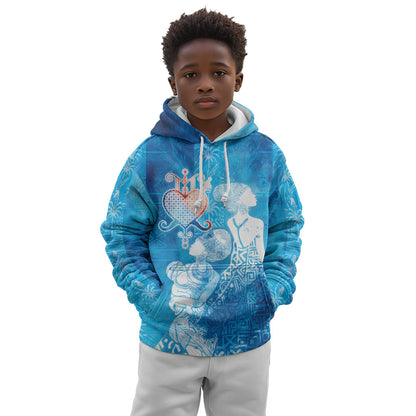 Afro Erzulie Dantor Veve Kid Hoodie Mother Goddess