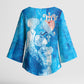 Afro Erzulie Dantor Veve Kimono Sleeve Blouse Mother Goddess