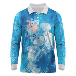 Afro Erzulie Dantor Veve Long Sleeve Polo Shirt Mother Goddess