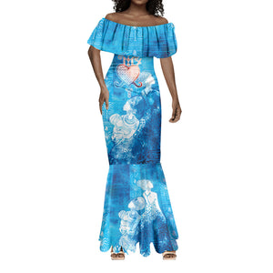 Afro Erzulie Dantor Veve Mermaid Dress Mother Goddess
