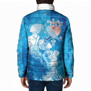 Afro Erzulie Dantor Veve Padded Jacket Mother Goddess