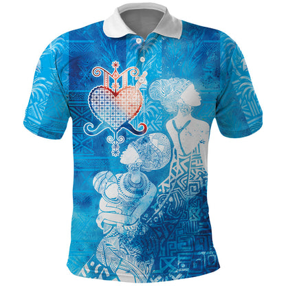 Afro Erzulie Dantor Veve Polo Shirt Mother Goddess