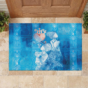 Afro Erzulie Dantor Veve Rubber Doormat Mother Goddess