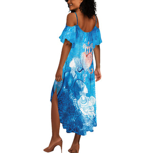 Afro Erzulie Dantor Veve Summer Maxi Dress Mother Goddess
