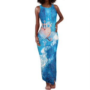 Afro Erzulie Dantor Veve Tank Maxi Dress Mother Goddess