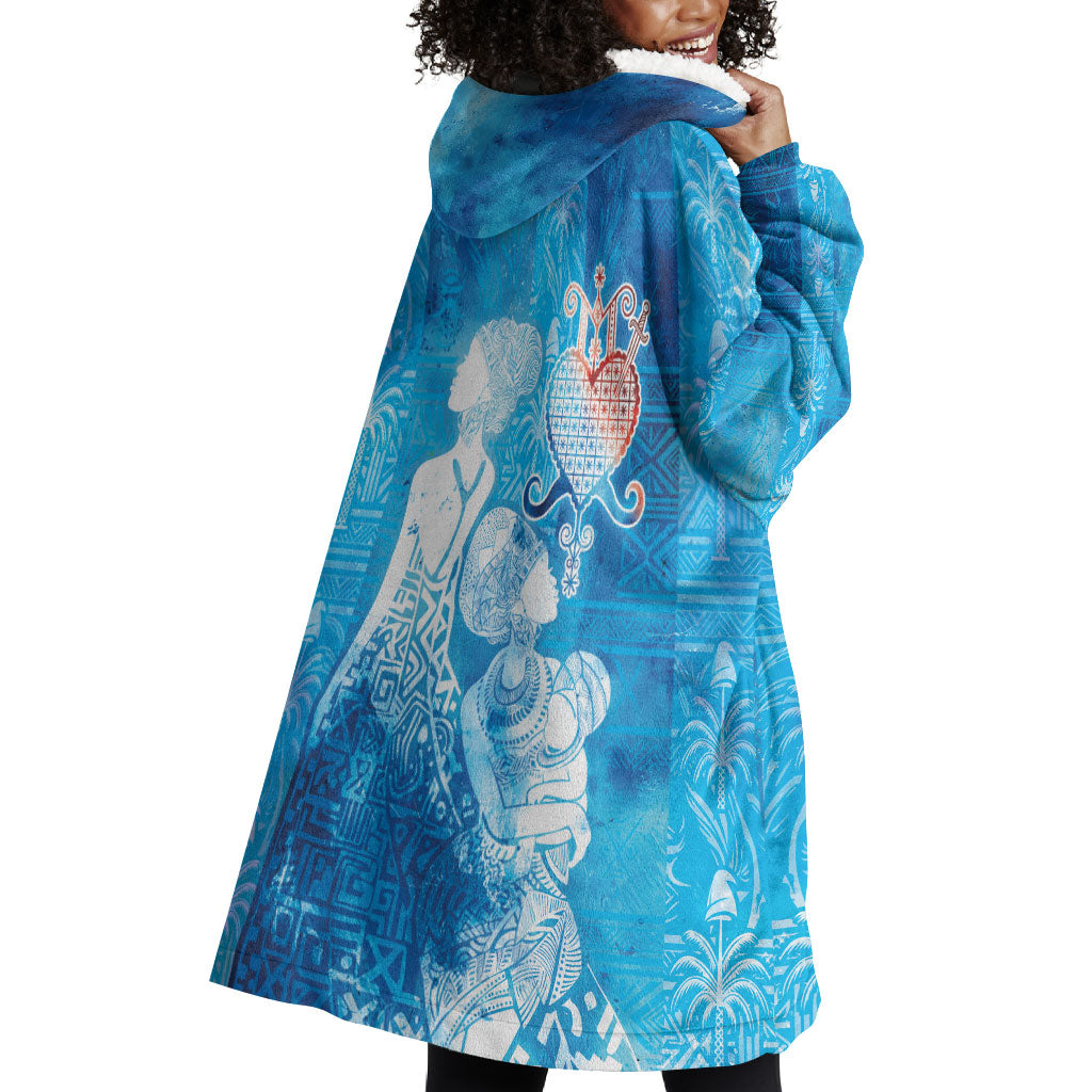 Afro Erzulie Dantor Veve Wearable Blanket Hoodie Mother Goddess