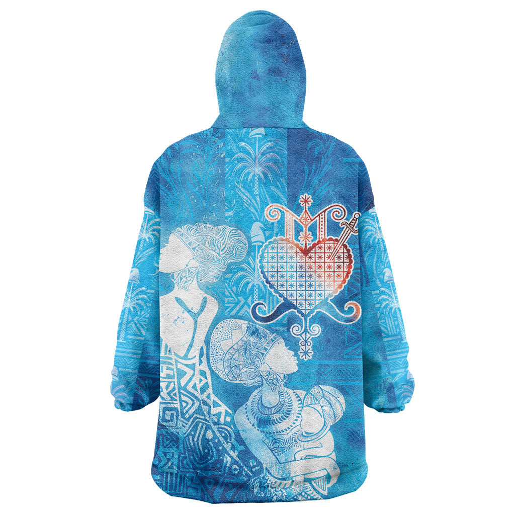 Afro Erzulie Dantor Veve Wearable Blanket Hoodie Mother Goddess