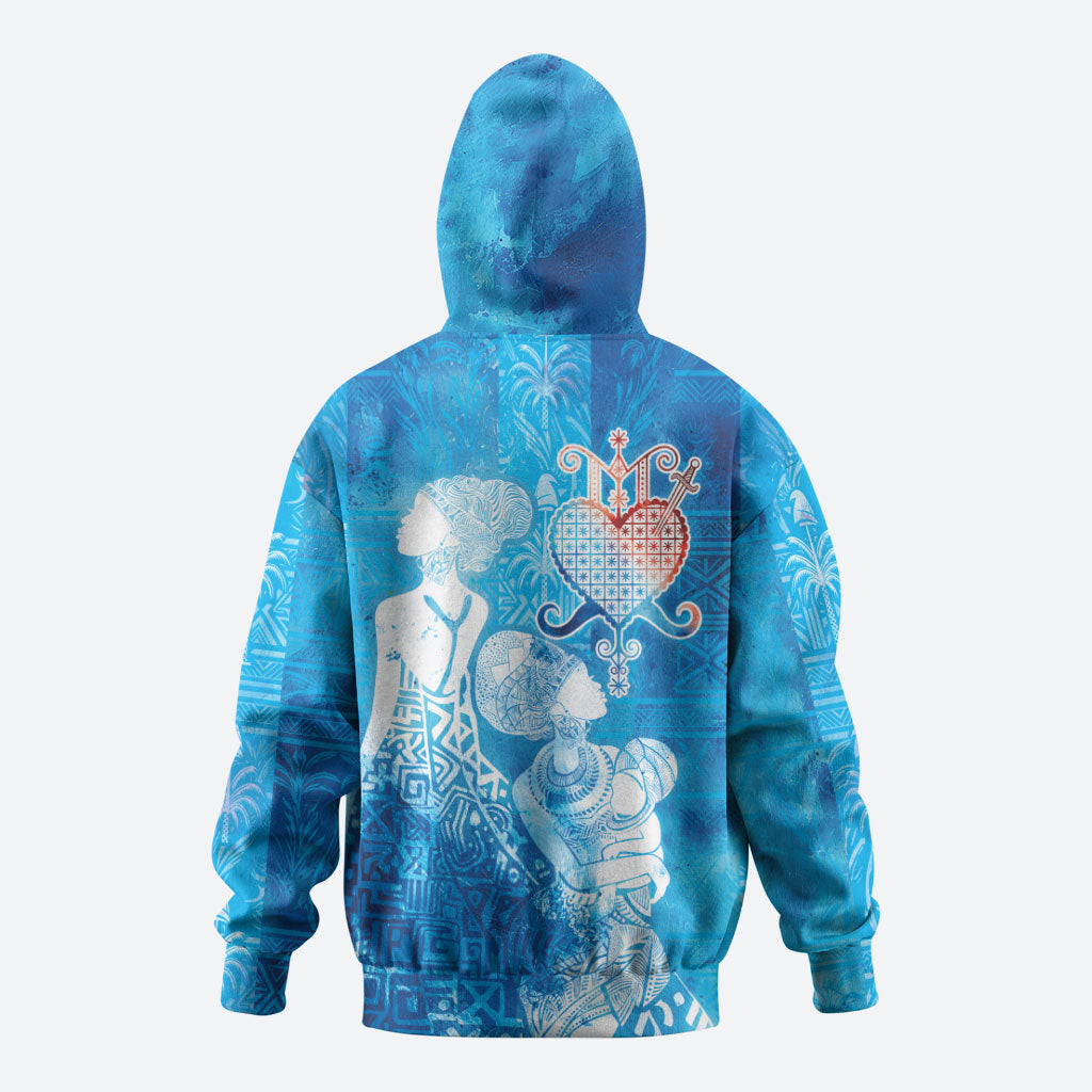 Afro Erzulie Dantor Veve Zip Hoodie Mother Goddess