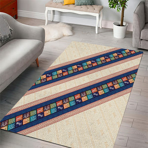 Zimbabwe Heritage Area Rug Screen Print Animals Motif