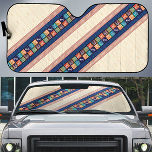 Zimbabwe Heritage Auto Sun Shade Screen Print Animals Motif