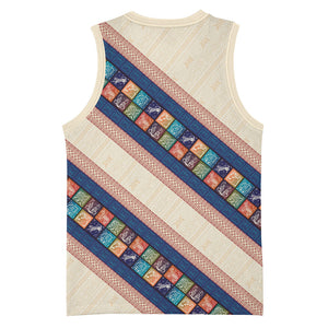 Zimbabwe Heritage Basketball Jersey Screen Print Animals Motif