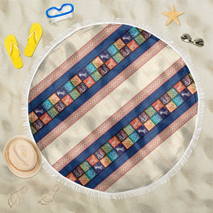 Zimbabwe Heritage Beach Blanket Screen Print Animals Motif