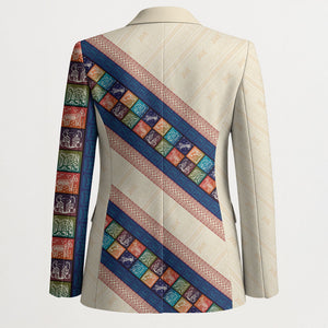 Zimbabwe Heritage Blazer Screen Print Animals Motif