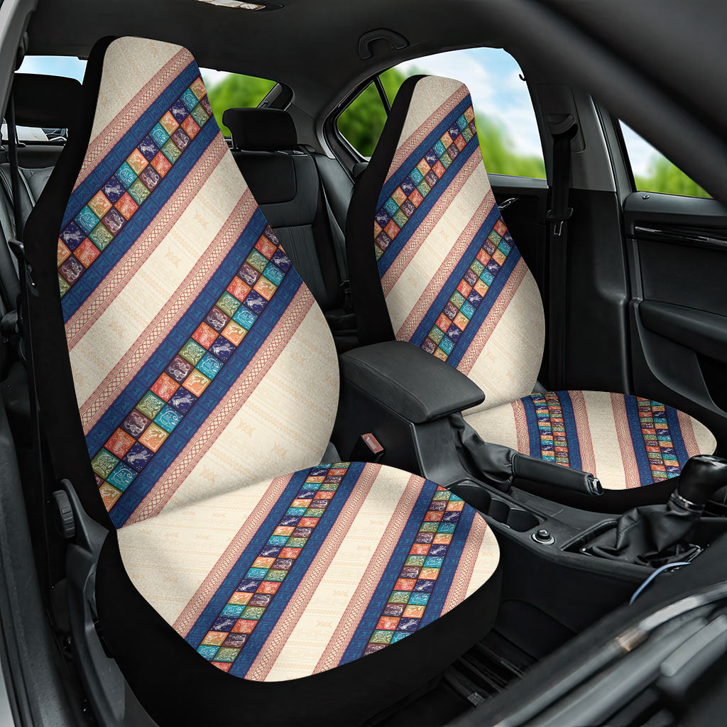 Zimbabwe Heritage Car Seat Cover Screen Print Animals Motif