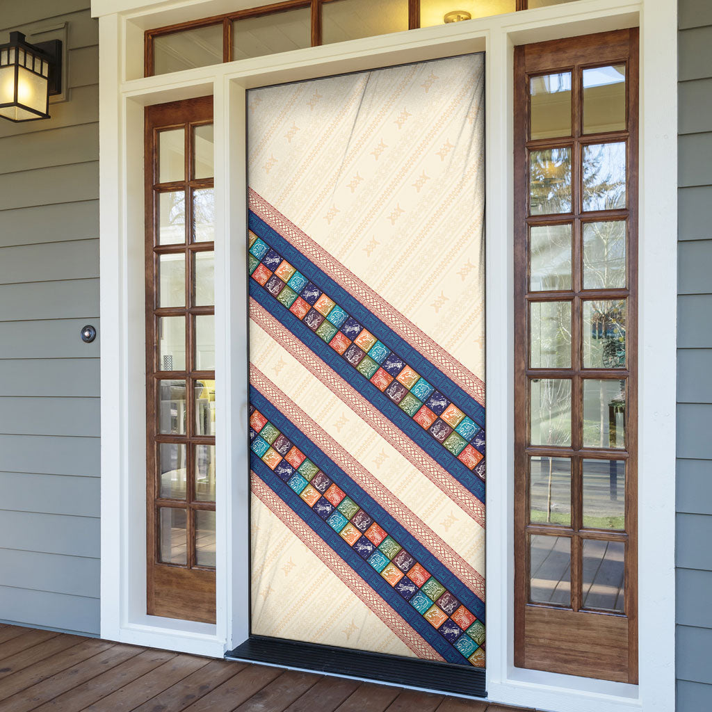 Zimbabwe Heritage Door Cover Screen Print Animals Motif