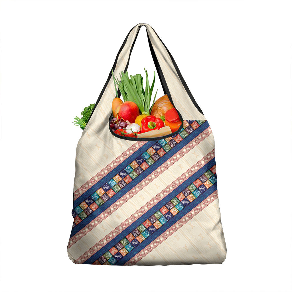 Zimbabwe Heritage Grocery Bag Screen Print Animals Motif
