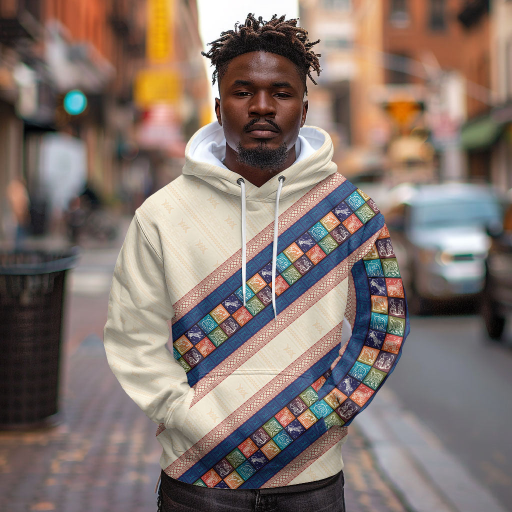 Zimbabwe Heritage Hoodie Screen Print Animals Motif