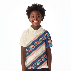 Zimbabwe Heritage Kid Polo Shirt Screen Print Animals Motif