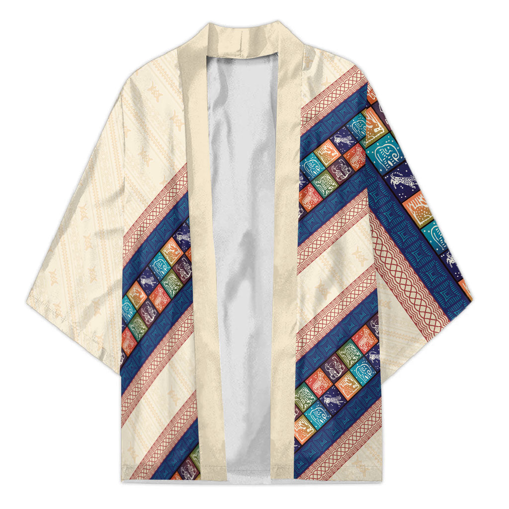 Zimbabwe Heritage Kimono Screen Print Animals Motif