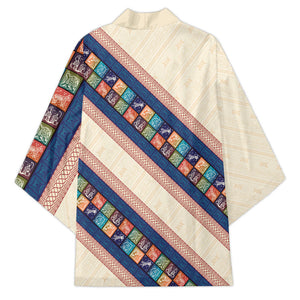 Zimbabwe Heritage Kimono Screen Print Animals Motif