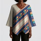 Zimbabwe Heritage Kimono Sleeve Blouse Screen Print Animals Motif