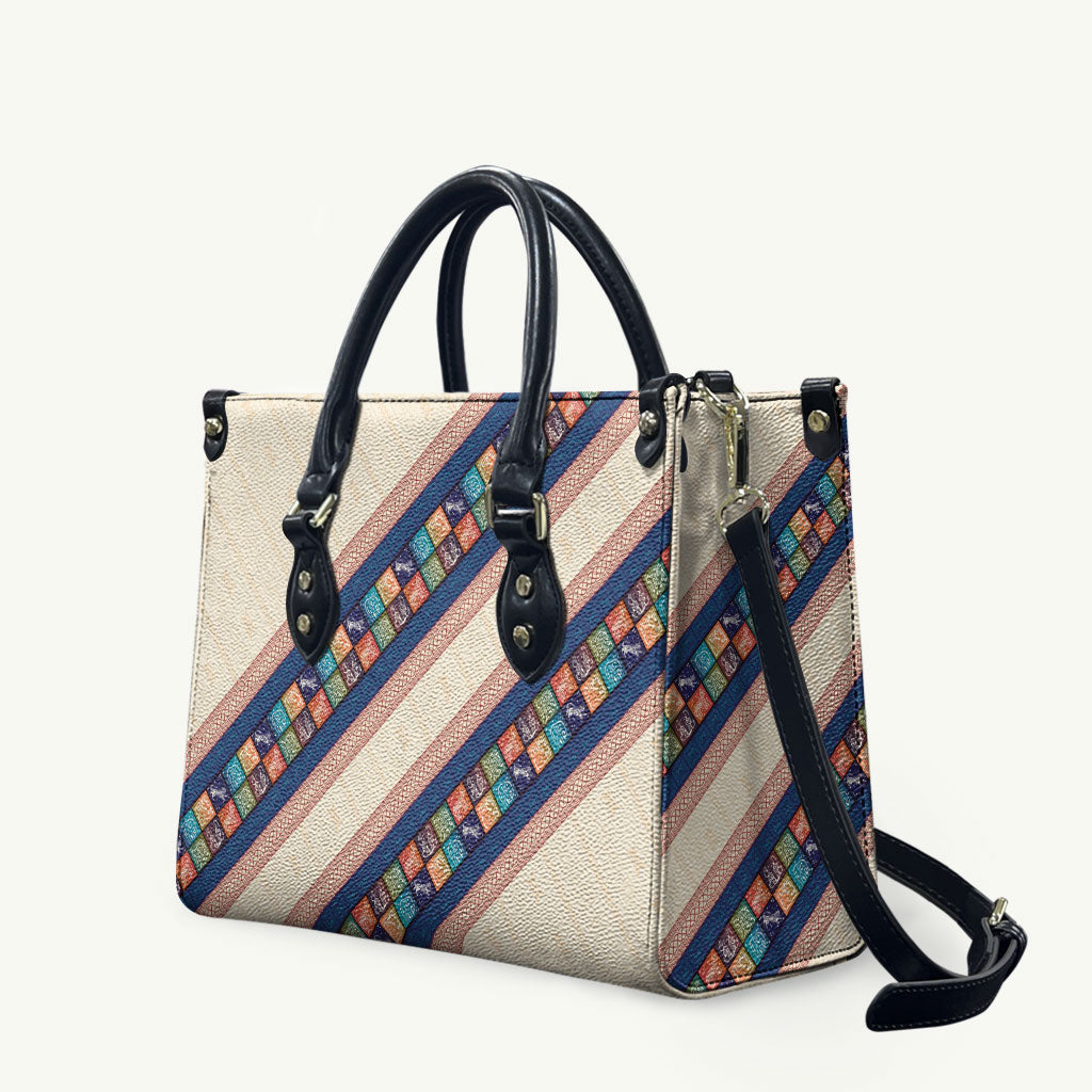 Zimbabwe Heritage Leather Bag Screen Print Animals Motif