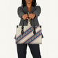 Zimbabwe Heritage Leather Bag Screen Print Animals Motif