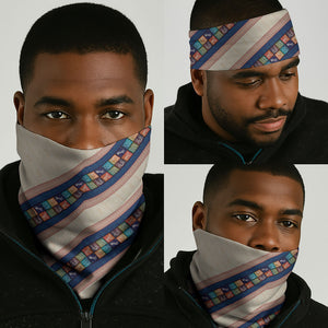 Zimbabwe Heritage Neck Gaiter Screen Print Animals Motif