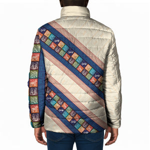 Zimbabwe Heritage Padded Jacket Screen Print Animals Motif