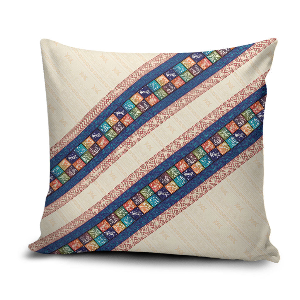 Zimbabwe Heritage Pillow Cover Screen Print Animals Motif