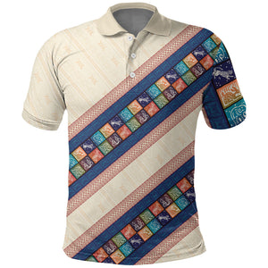 Zimbabwe Heritage Polo Shirt Screen Print Animals Motif