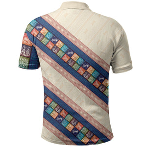Zimbabwe Heritage Polo Shirt Screen Print Animals Motif