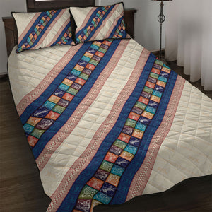 Zimbabwe Heritage Quilt Bed Set Screen Print Animals Motif