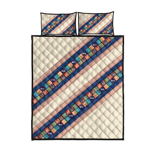 Zimbabwe Heritage Quilt Bed Set Screen Print Animals Motif