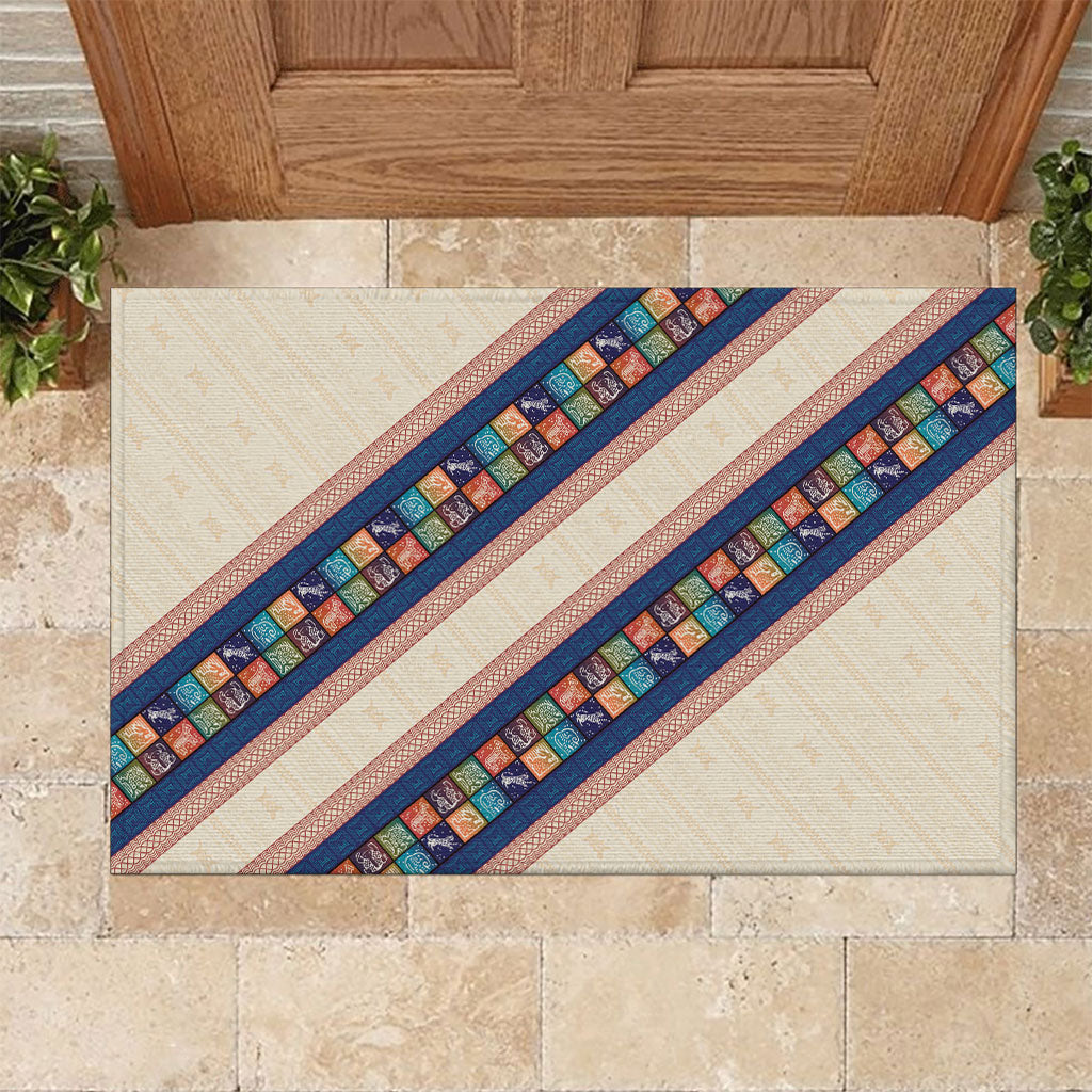 Zimbabwe Heritage Rubber Doormat Screen Print Animals Motif