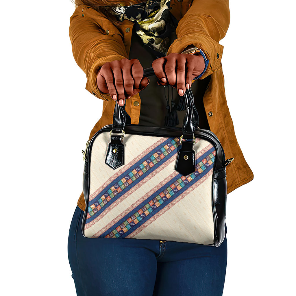 Zimbabwe Heritage Shoulder Handbag Screen Print Animals Motif