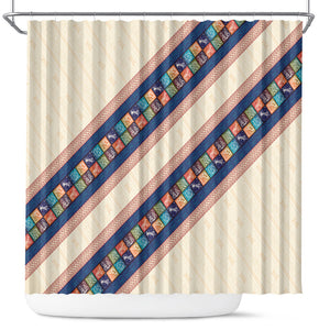Zimbabwe Heritage Shower Curtain Screen Print Animals Motif