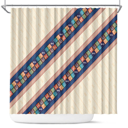 Zimbabwe Heritage Shower Curtain Screen Print Animals Motif