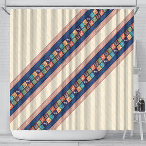 Zimbabwe Heritage Shower Curtain Screen Print Animals Motif