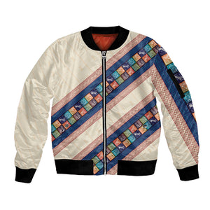 Zimbabwe Heritage Sleeve Zip Bomber Jacket Screen Print Animals Motif