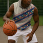 Zimbabwe Heritage Sleeveless Hoodie Screen Print Animals Motif