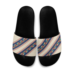 Zimbabwe Heritage Slide Sandals Screen Print Animals Motif